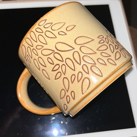 Starbucks Other - Starbucks Coffee Mug Brown Leaf Pattern Leaves Fall Cup 2013 Embossed 14oz.